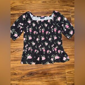 Girls Floral Blouse Size XXL (16)